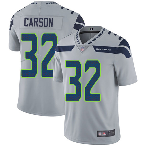 Seattle Seahawks Limited Grey Men Chris Carson Alternate Jersey NFL Football 32 Vapor Untouchable